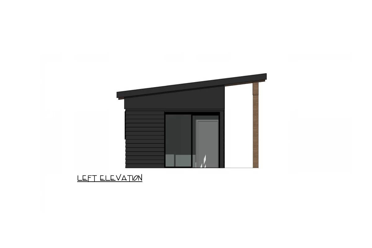 Plan 421052HFC: Modern Mountain Cabin House Plan with One Bedroom and Spacious Deck - Image #3 - Cabin, Modern, Mountain