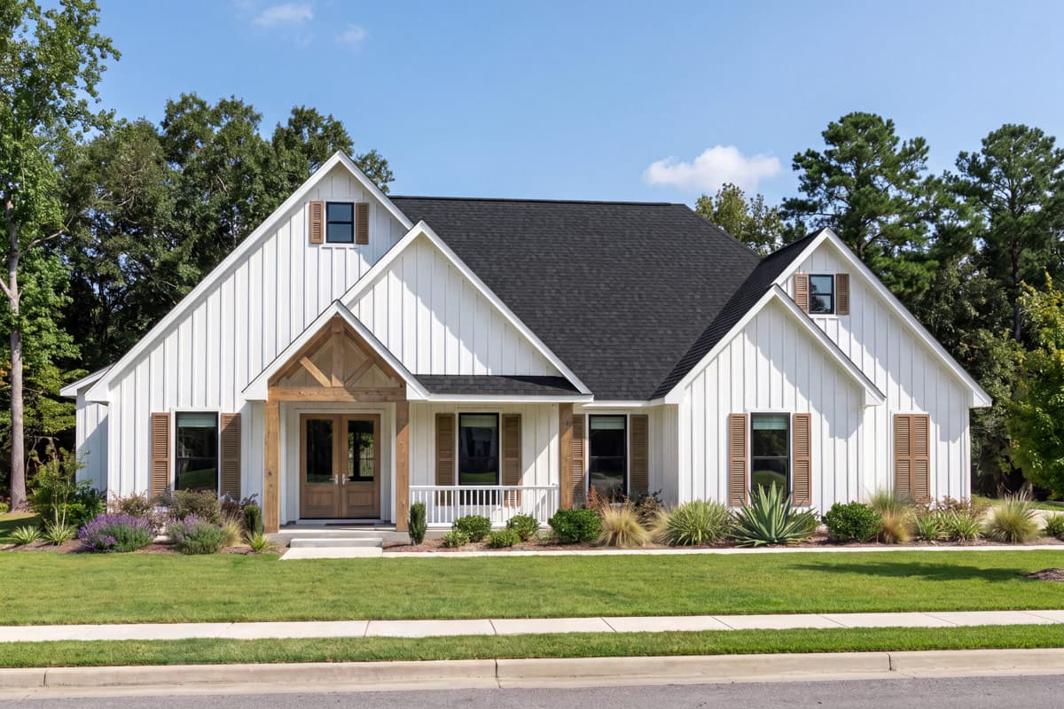 New American Farmhouse House Plan with 3 Bedrooms and 2120 Square Feet