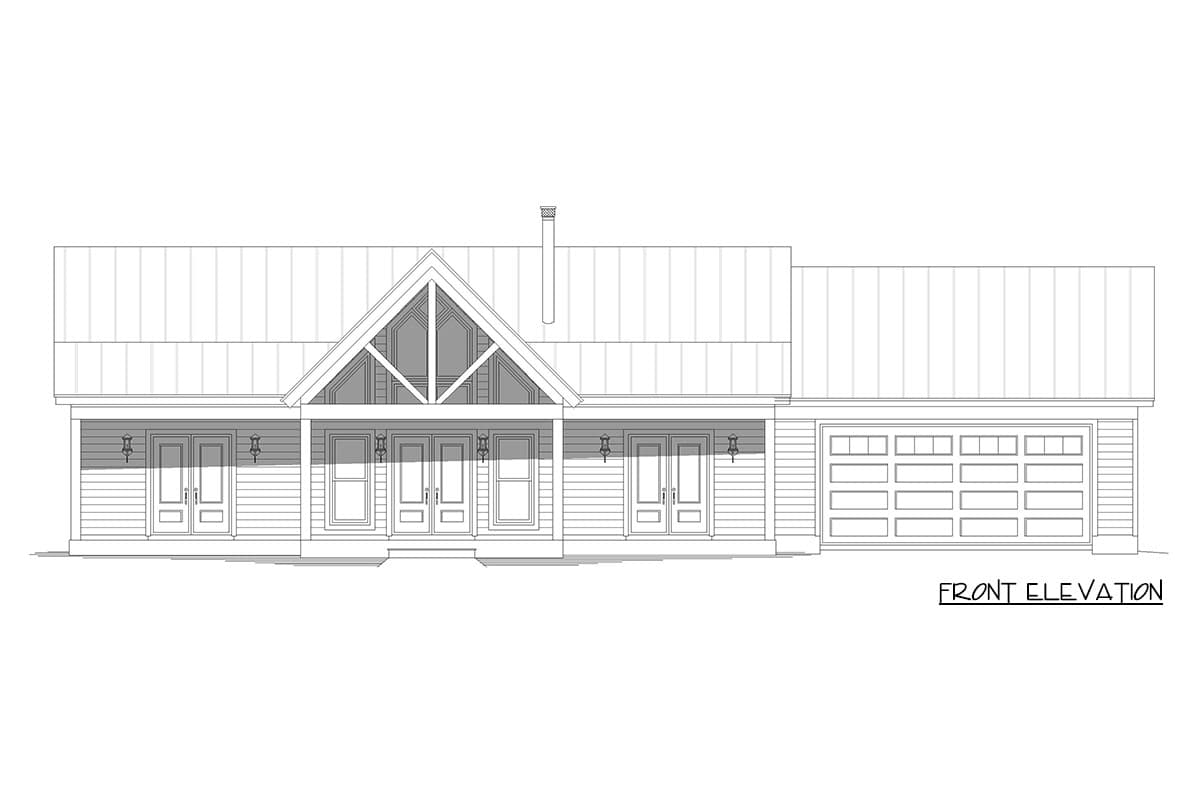 Plan 680702VR: Modern Farmhouse House Plan with 2 Bedrooms and Spacious Expansive Porches - Image #2 - Craftsman, Modern, Modern Farmhouse