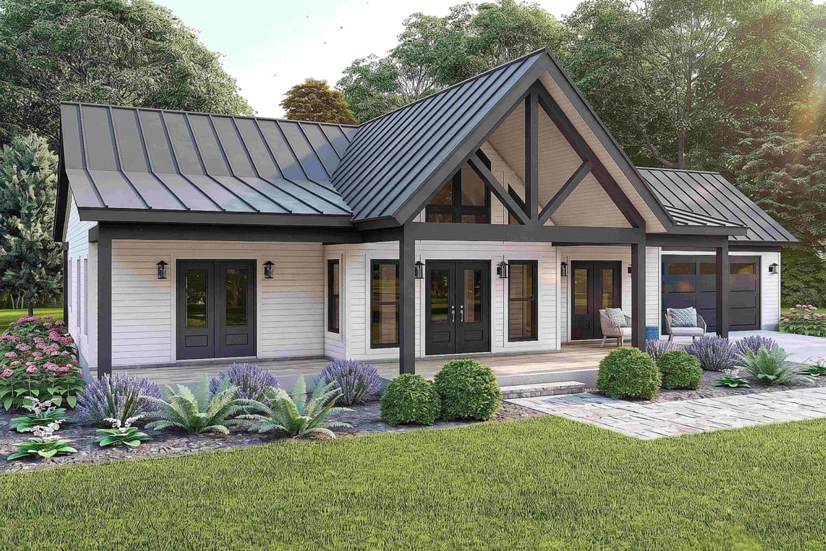 Plan image - 680702VR:Modern Farmhouse House Plan with 2 Bedrooms and Spacious Expansive Porches