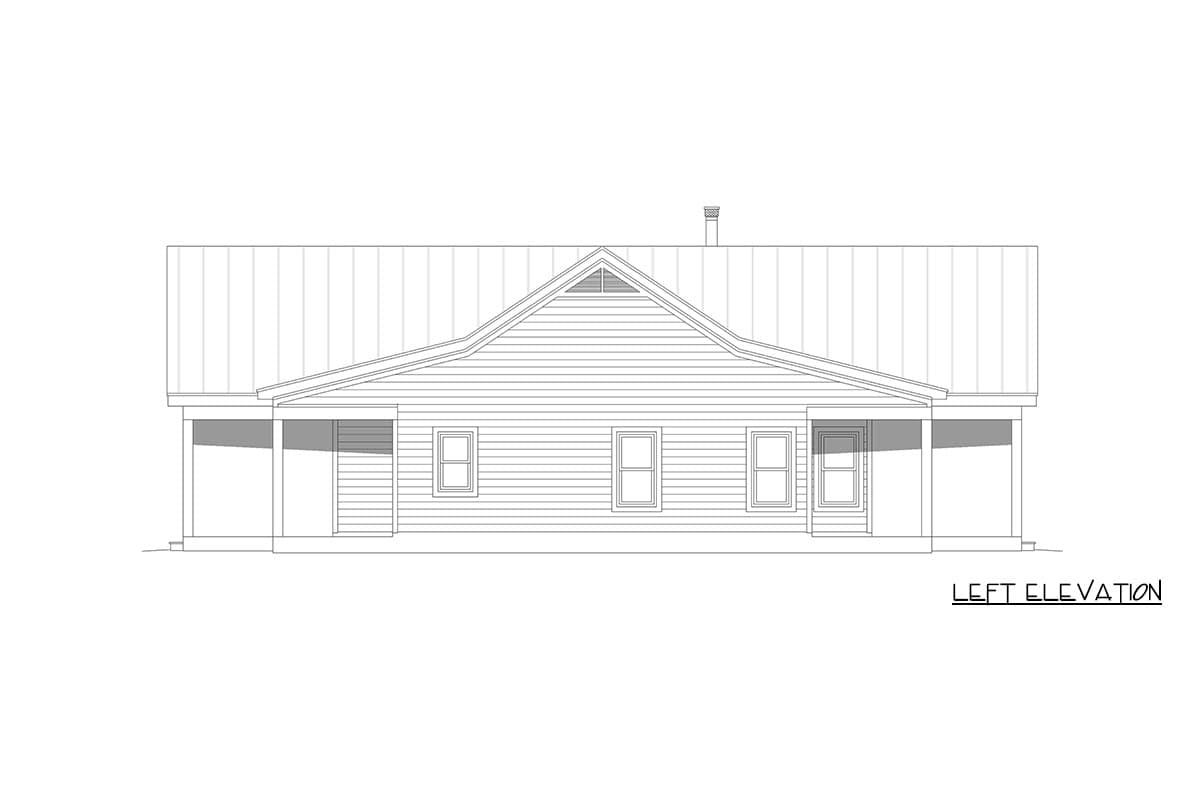 Plan 680702VR: Modern Farmhouse House Plan with 2 Bedrooms and Spacious Expansive Porches - Image #3 - Craftsman, Modern, Modern Farmhouse