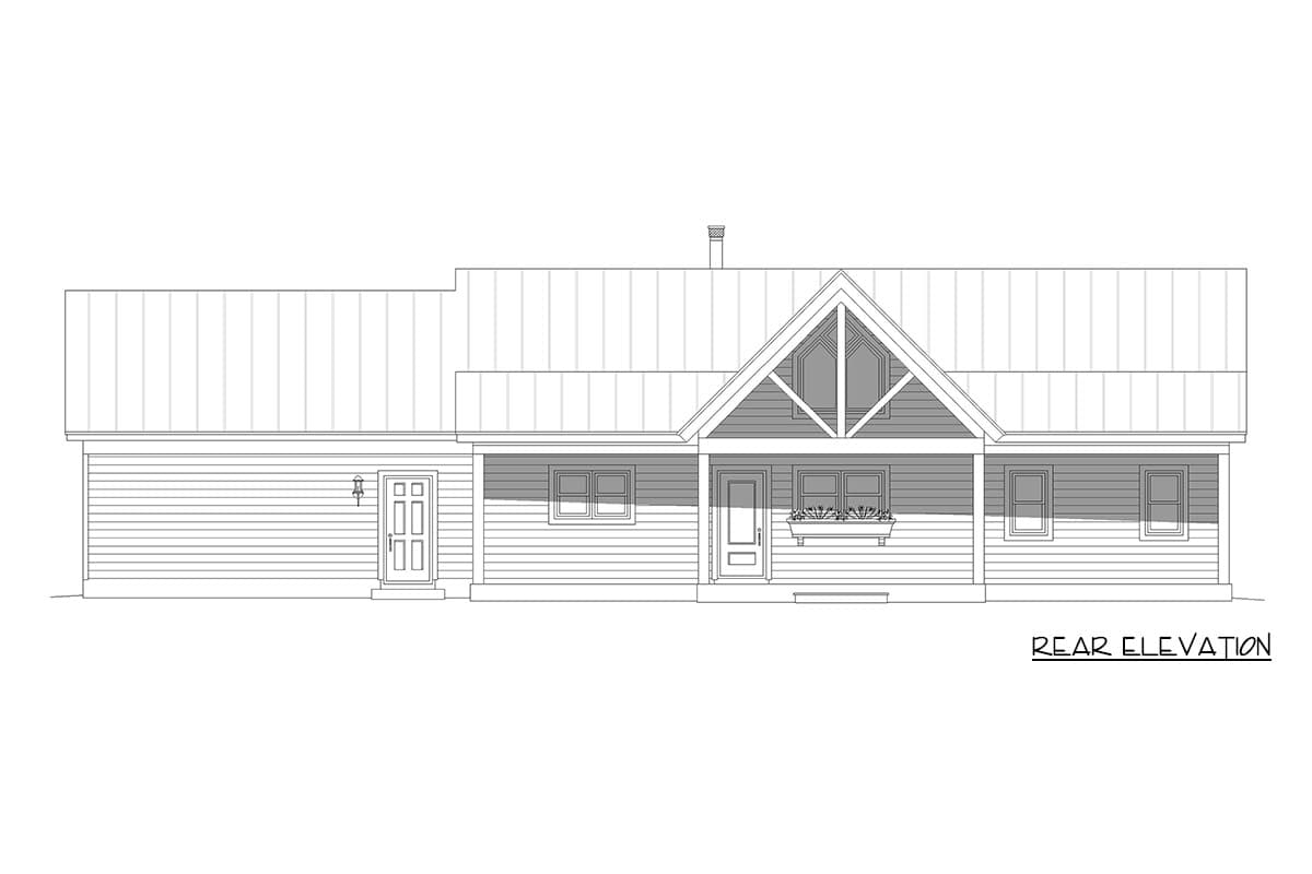 Plan 680702VR: Modern Farmhouse House Plan with 2 Bedrooms and Spacious Expansive Porches - Image #4 - Craftsman, Modern, Modern Farmhouse