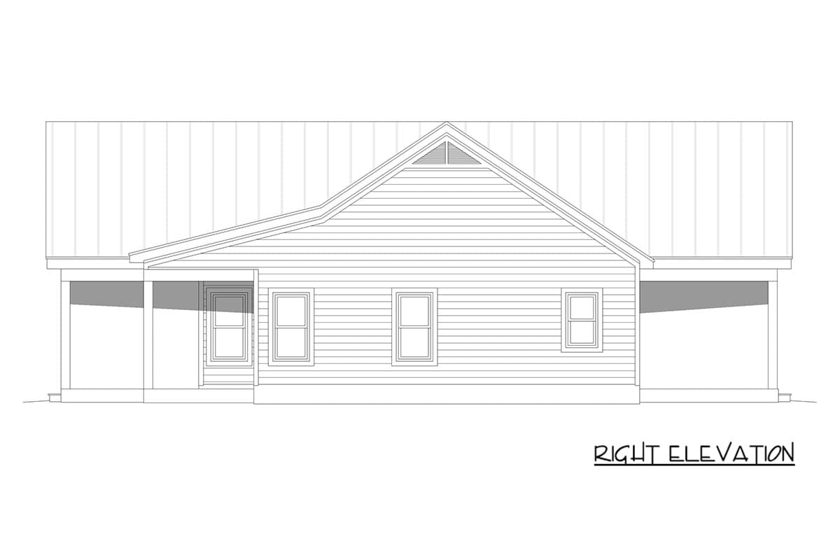 Plan 680703VR: Modern Farmhouse House Plan with Two Bedrooms and Expansive Covered Porches - Image #6 - Farmhouse, Modern Farmhouse