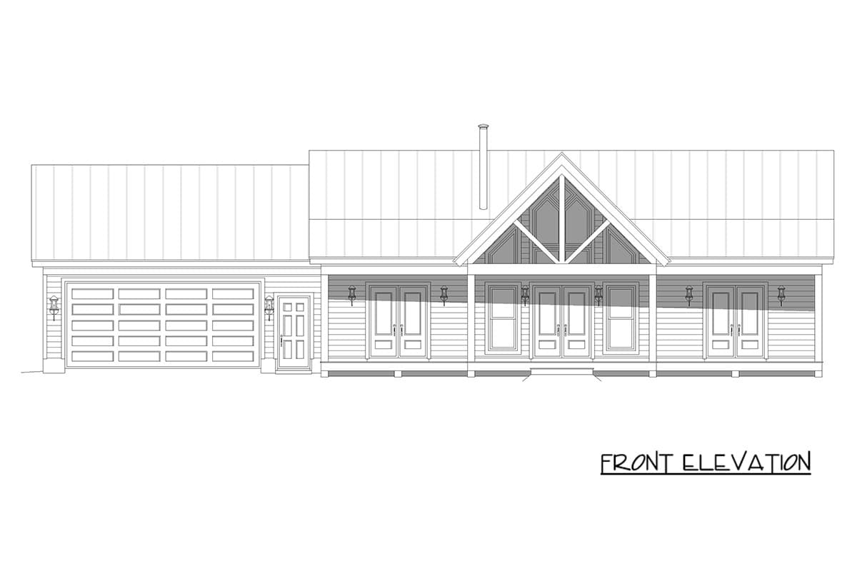 Plan 680703VR: Modern Farmhouse House Plan with Two Bedrooms and Expansive Covered Porches - Image #3 - Farmhouse, Modern Farmhouse