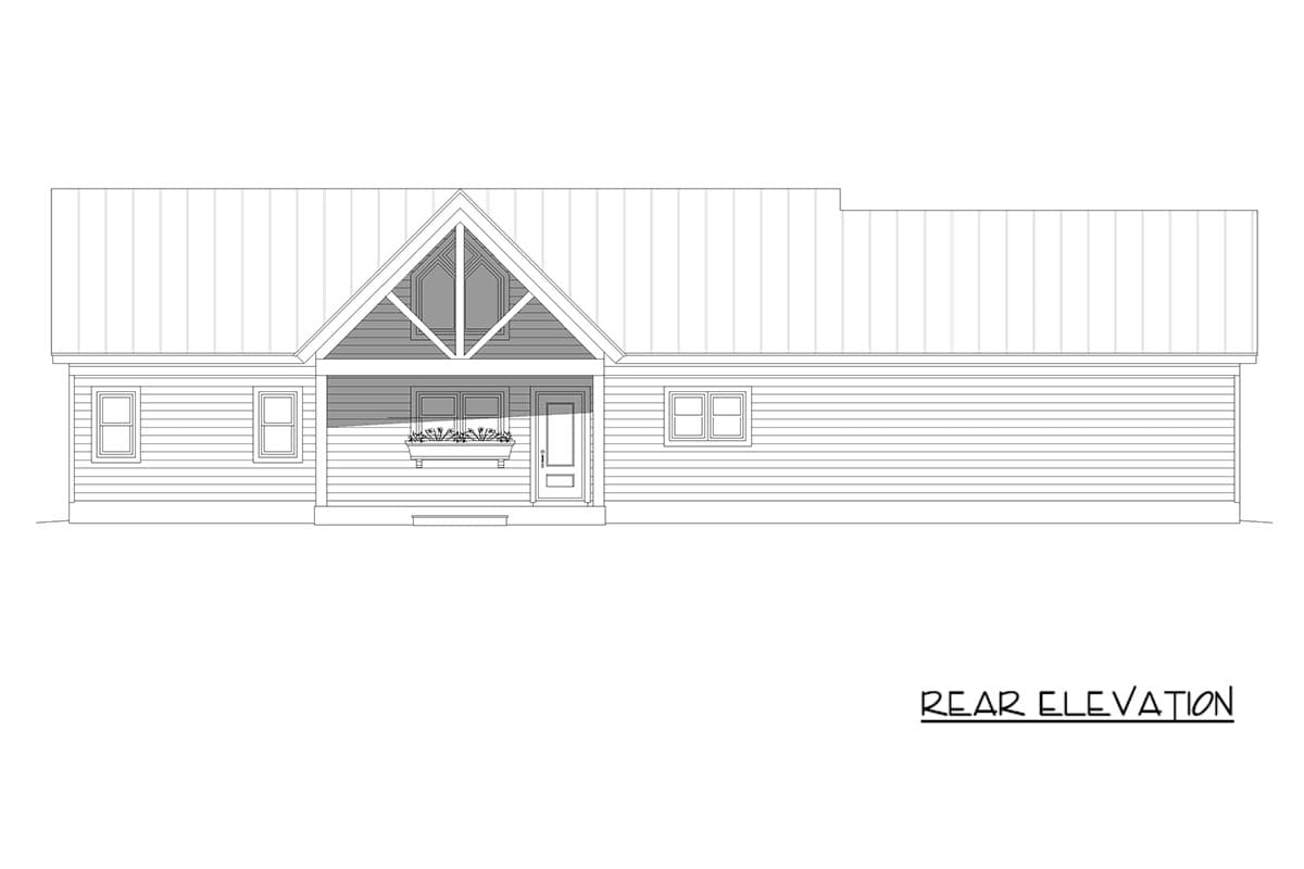 Plan 680703VR: Modern Farmhouse House Plan with Two Bedrooms and Expansive Covered Porches - Image #5 - Farmhouse, Modern Farmhouse