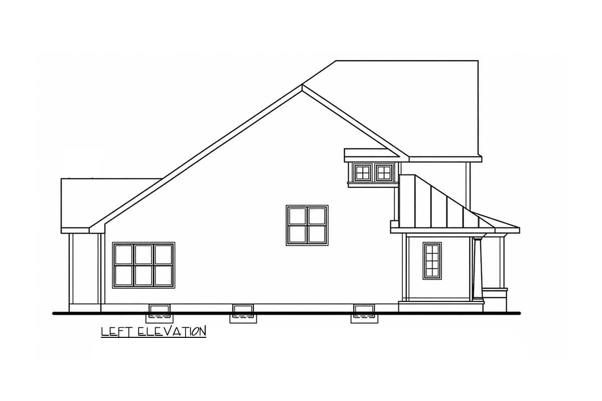Plan 42782DB: Modern Farmhouse House Plan with 3-4 Bedrooms and Two-Story Great Room - Image #4 - Country, Farmhouse, Modern Farmhouse, New American