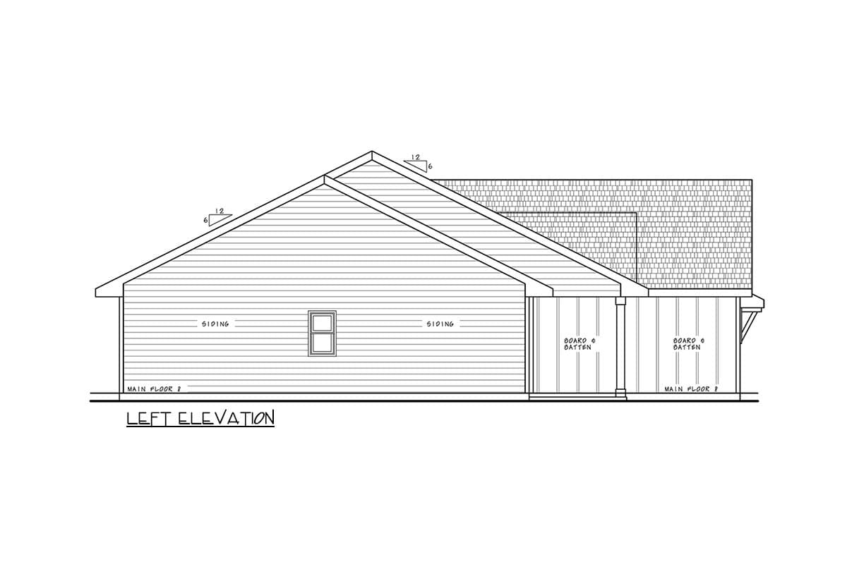 Plan 42783DB: Modern New American House Plan with Three Bedrooms and Two Baths - Image #3 - Craftsman, Farmhouse, Modern Farmhouse, New American, Ranch