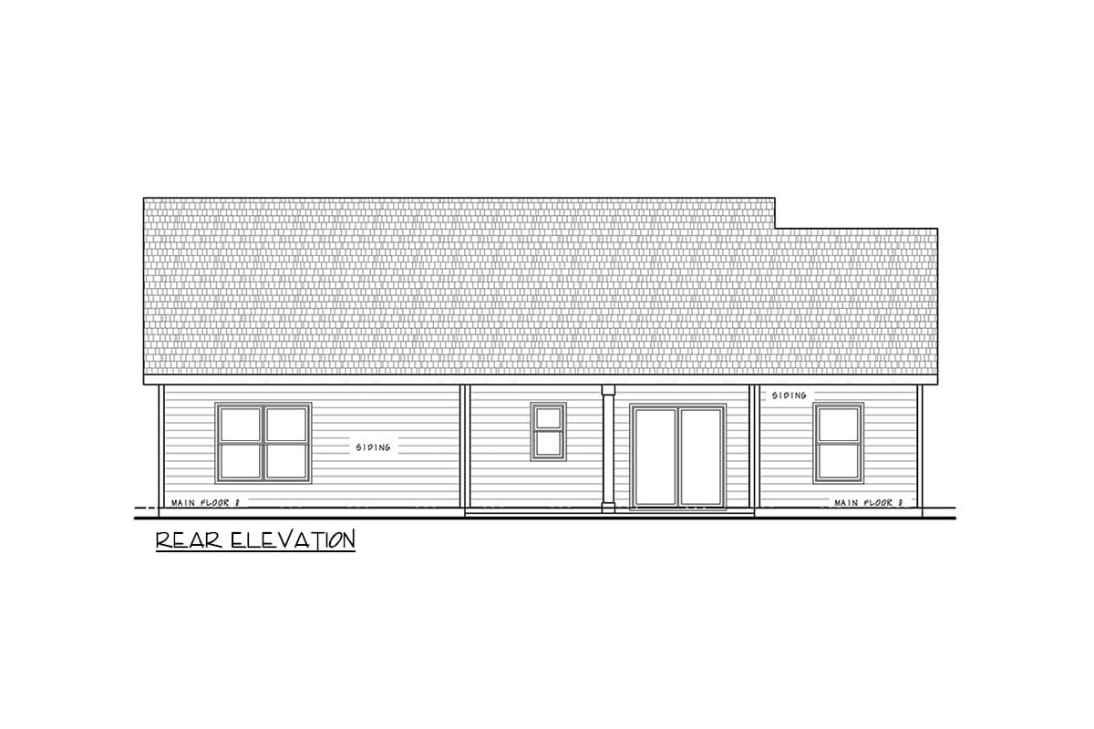 Plan 42783DB: Modern New American House Plan with Three Bedrooms and Two Baths - Image #5 - Craftsman, Farmhouse, Modern Farmhouse, New American, Ranch