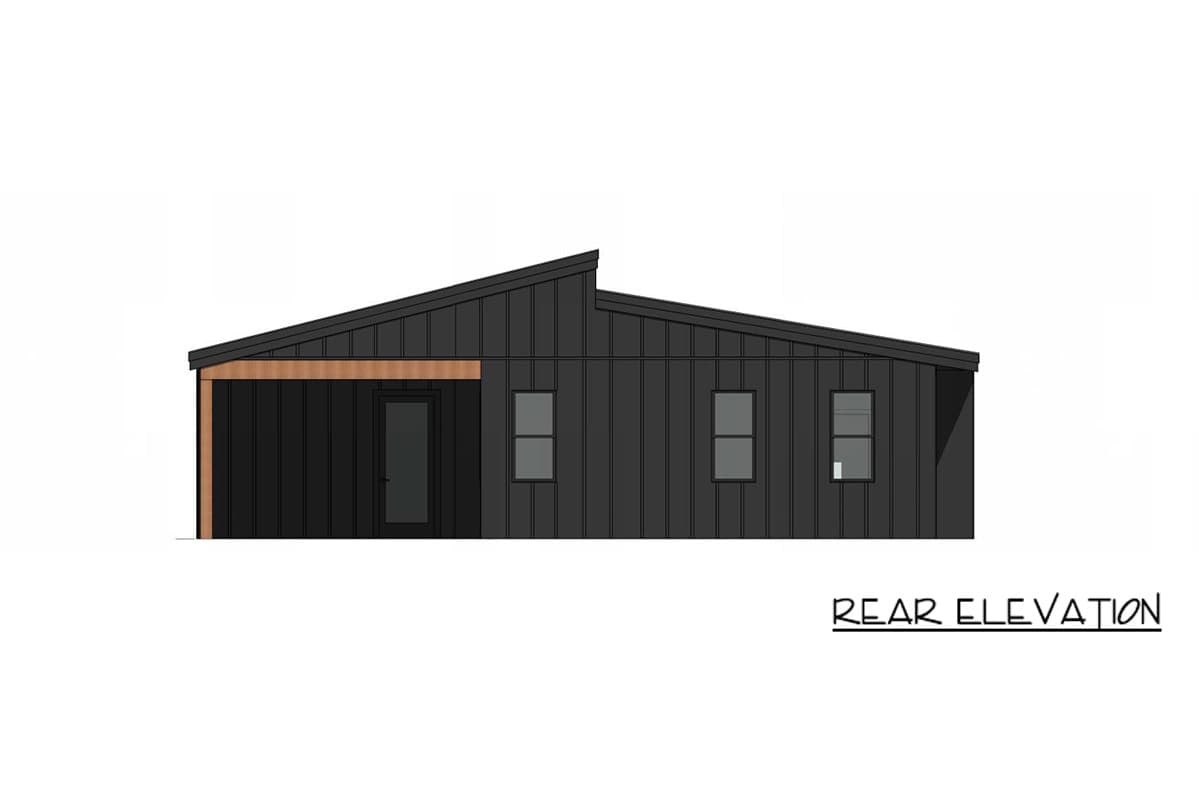 Plan 420206WNT: Modern Mountain House Plan with 3 Bedrooms and 1,492 Square Feet - Image #4 - Contemporary, Mid Century Modern, Modern, Mountain