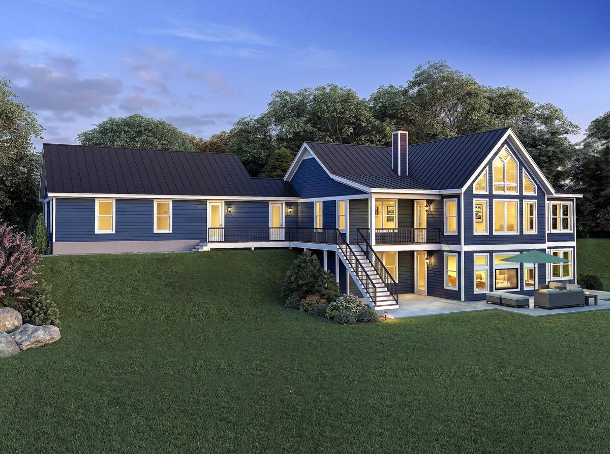 Plan 680704VR: Craftsman Farmhouse House Plan with 3 Bedrooms and 3-Car Garage - Image #2 - Country, Craftsman, Farmhouse, Modern Farmhouse, Rustic
