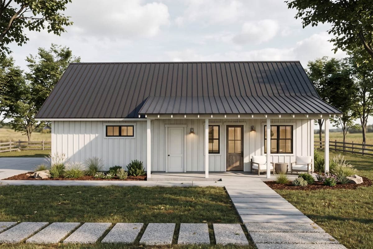 Plan image - 470322REY:Charming One Bedroom Modern Farmhouse ADU House Plan