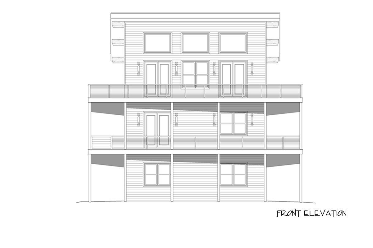 Plan 680705VR: Modern Mountain House Plan with Four Bedrooms and Expansive Decks - Image #2 - Modern, Mountain