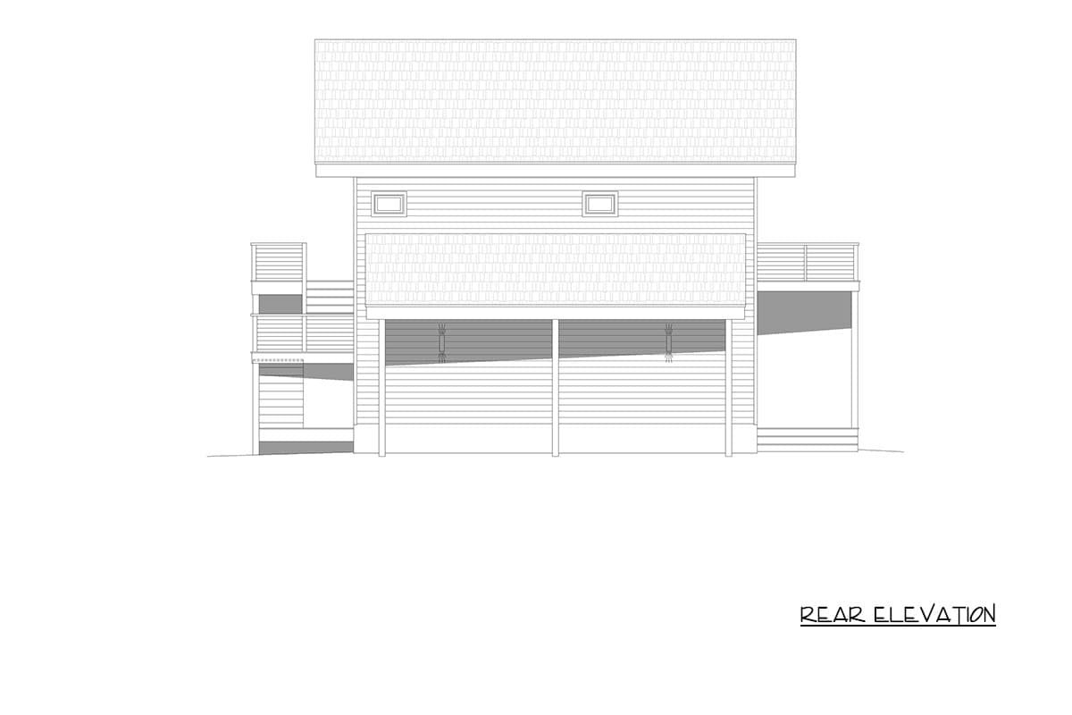 Plan 680705VR: Modern Mountain House Plan with Four Bedrooms and Expansive Decks - Image #4 - Modern, Mountain