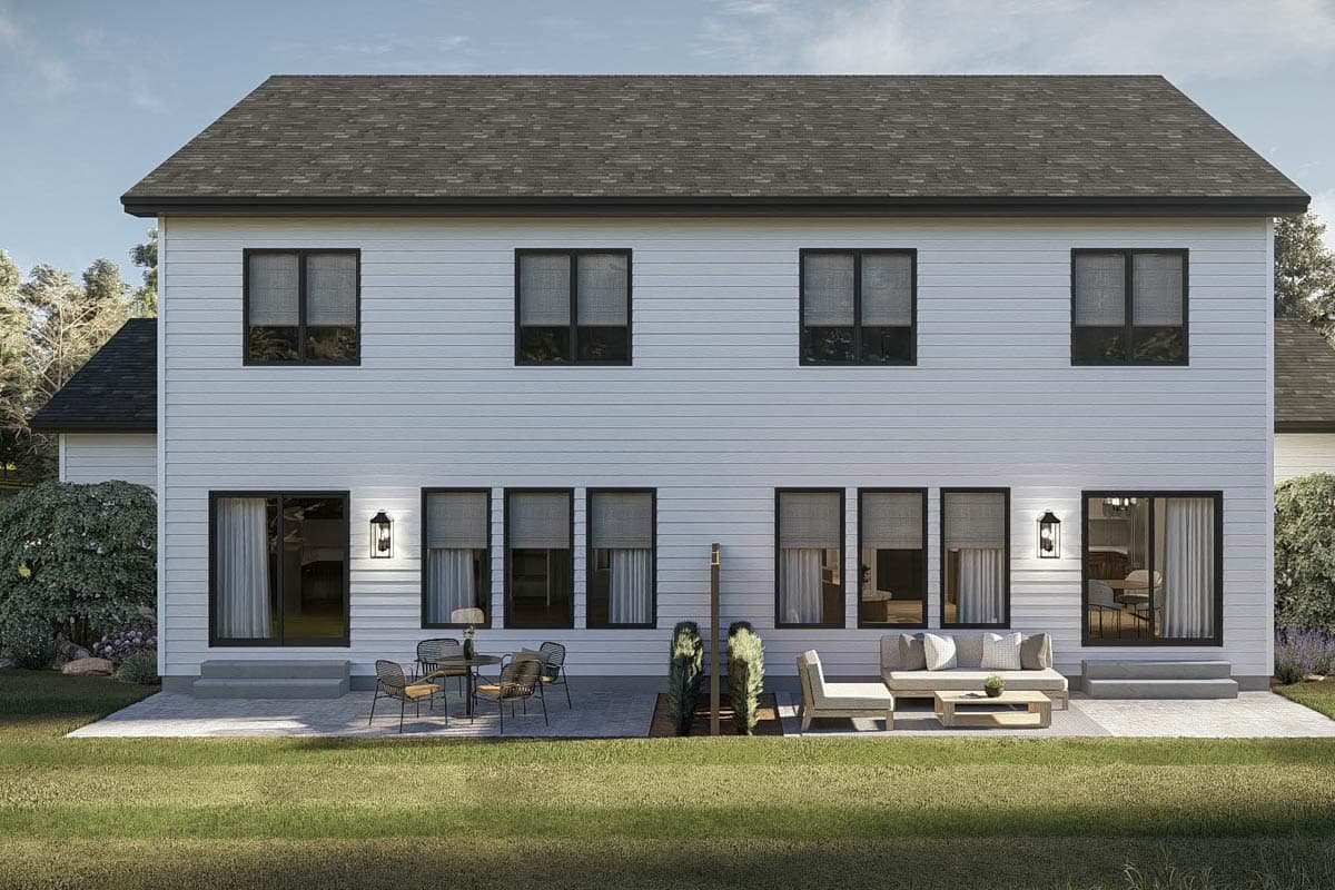 Plan 623674DJ: Modern Farmhouse Duplex House Plan with Three Bedrooms and Attached Garages - Image #6 - Modern Farmhouse, New American