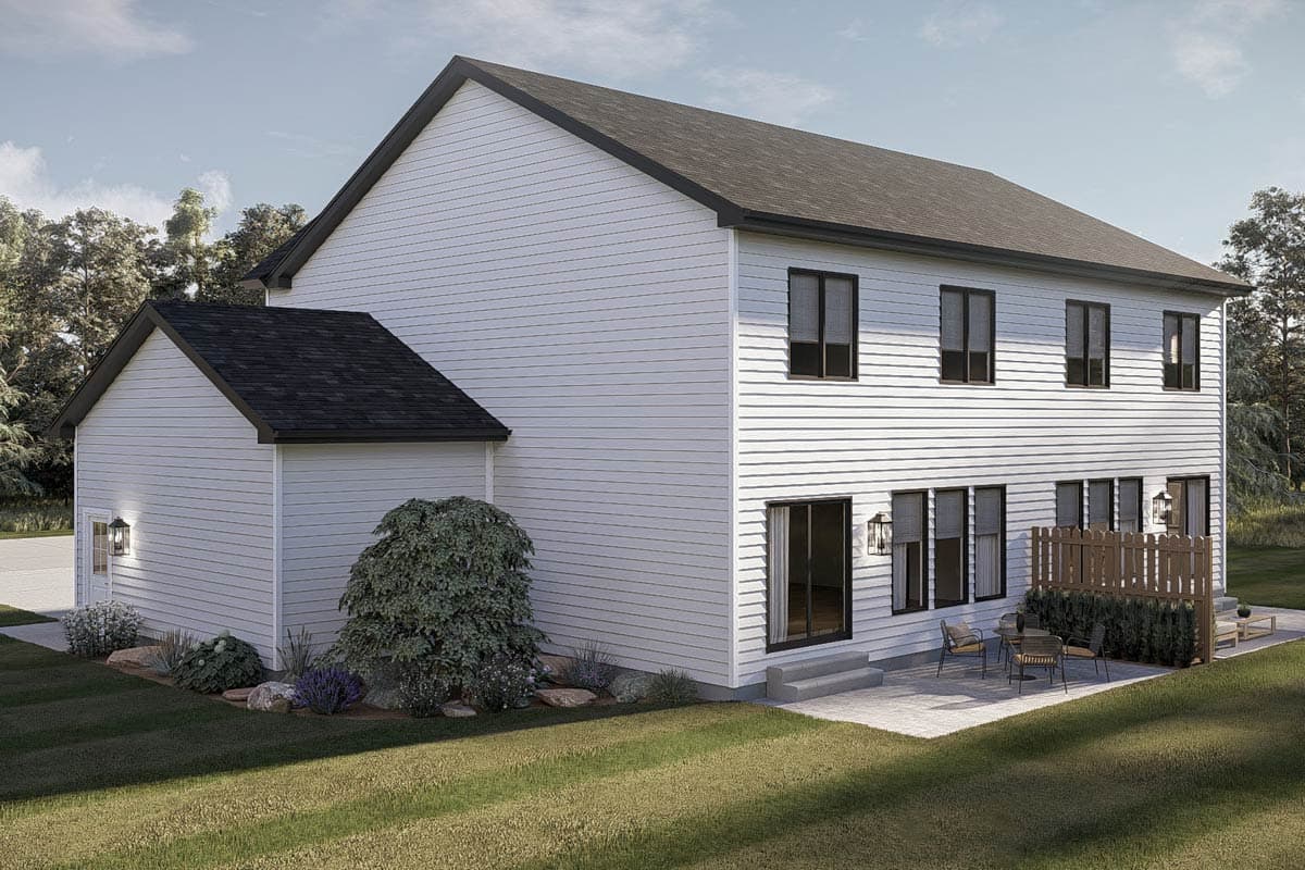 Plan 623674DJ: Modern Farmhouse Duplex House Plan with Three Bedrooms and Attached Garages - Image #7 - Modern Farmhouse, New American