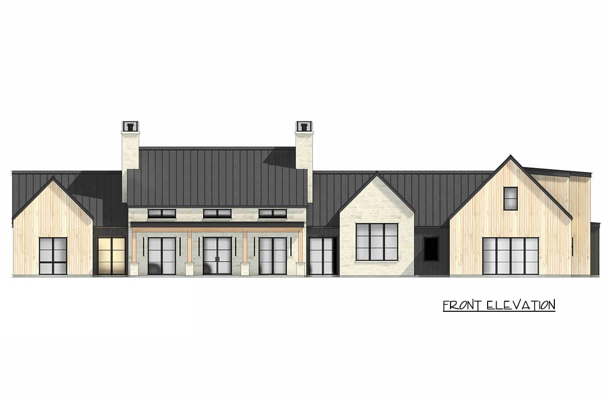 Plan 818221JSS: Modern Mountain Farmhouse House Plan with 5 Bedrooms and 4,773 Square Feet - Image #7 - Modern, Modern Farmhouse, Mountain, New American, Scandinavian, Transitional