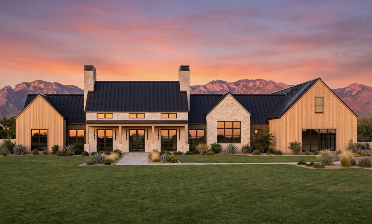 Plan 818221JSS: Modern Mountain Farmhouse House Plan with 5 Bedrooms and 4,773 Square Feet - Image #4 - Modern, Modern Farmhouse, Mountain, New American, Scandinavian, Transitional
