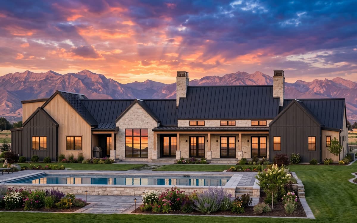 Plan 818221JSS: Modern Mountain Farmhouse House Plan with 5 Bedrooms and 4,773 Square Feet - Image #6 - Modern, Modern Farmhouse, Mountain, New American, Scandinavian, Transitional