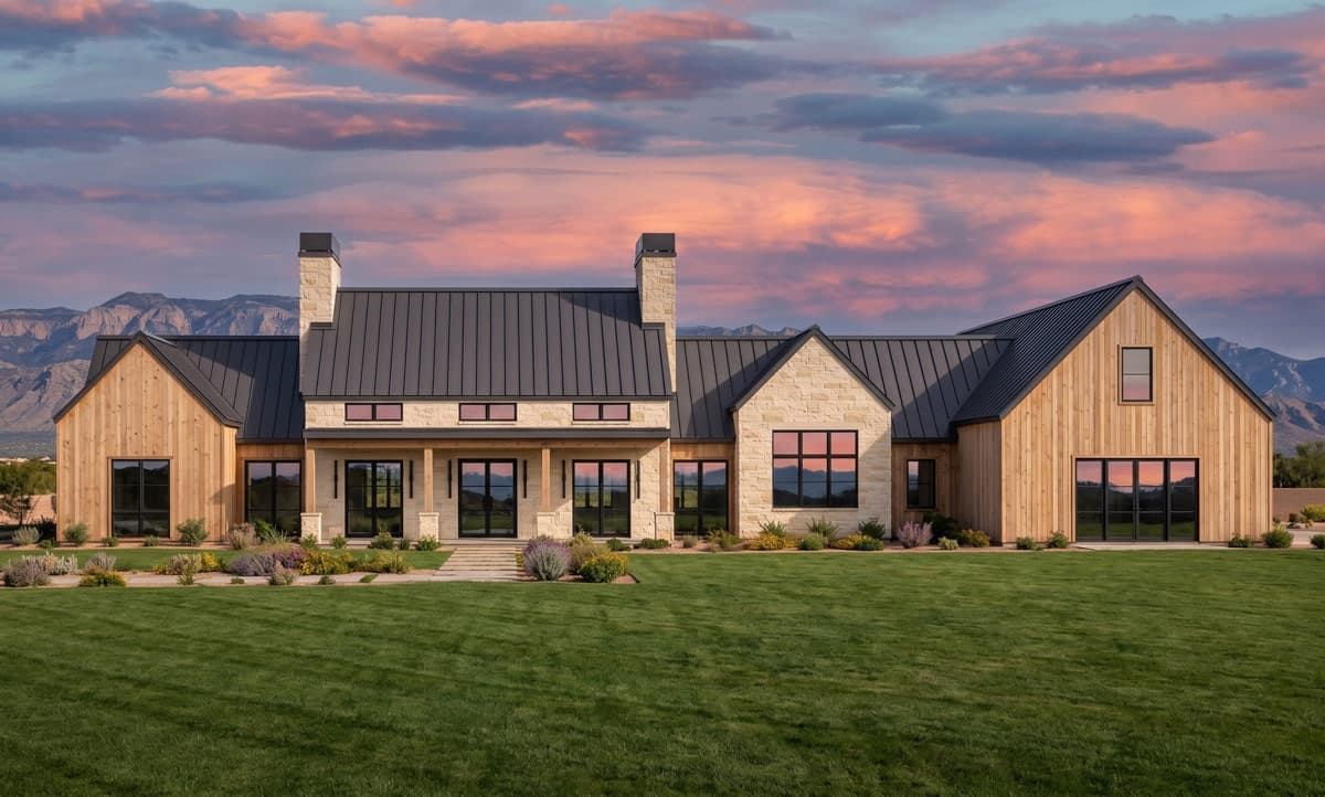 Plan 818221JSS: Modern Mountain Farmhouse House Plan with 5 Bedrooms and 4,773 Square Feet - Image #5 - Modern, Modern Farmhouse, Mountain, New American, Scandinavian, Transitional