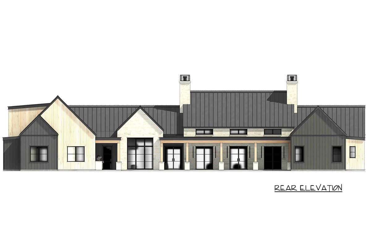 Plan 818221JSS: Modern Mountain Farmhouse House Plan with 5 Bedrooms and 4,773 Square Feet - Image #8 - Modern, Modern Farmhouse, Mountain, New American, Scandinavian, Transitional