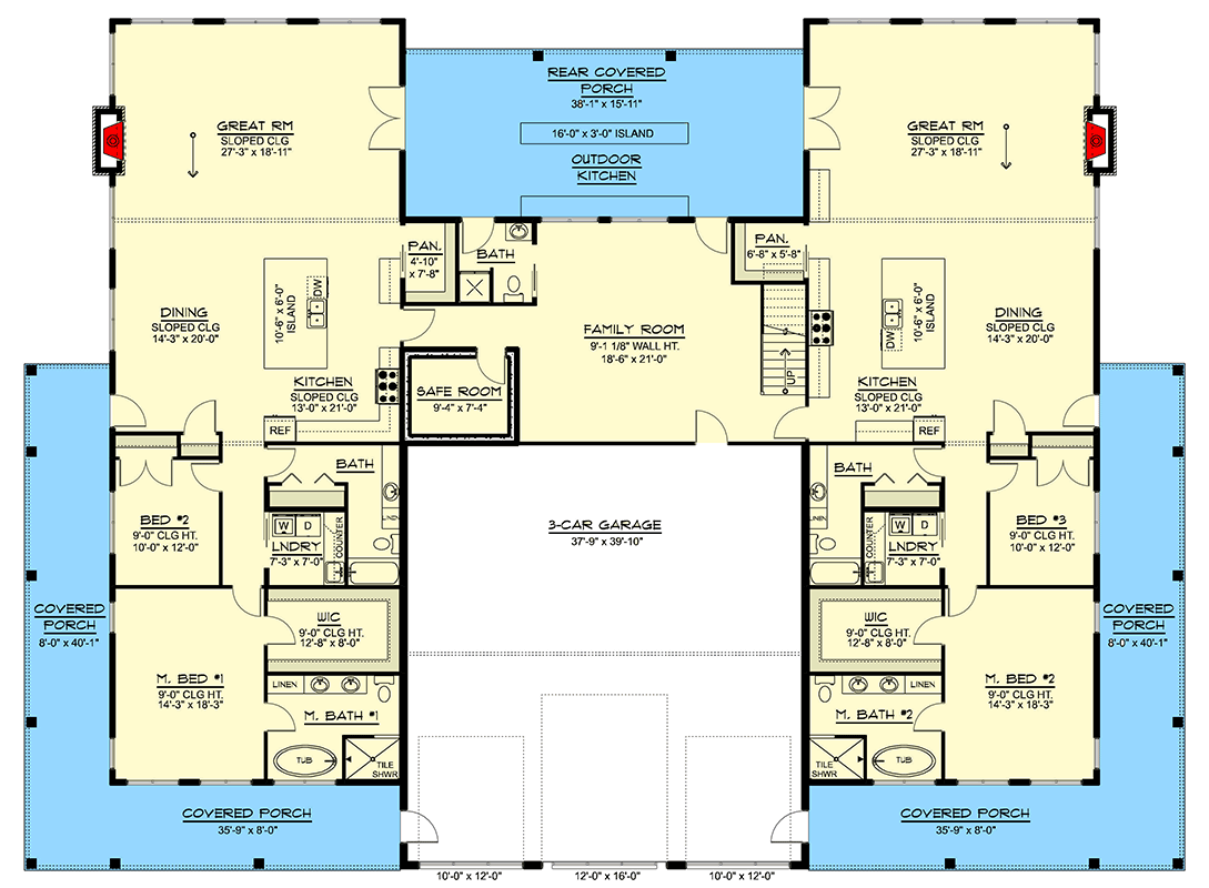 Plan 135474GRA: Modern Barndominium House Plan for Multi-Generational Living - Floor Plan - Image #15 - Barndominium, Contemporary, Modern, New American
