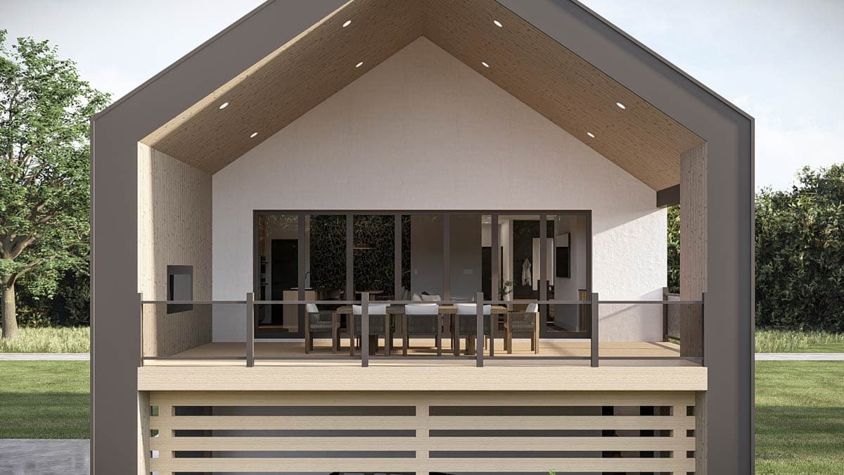 Plan 623675DJ: Modern Scandinavian Carriage House Plan with Two Bedrooms and Workshop - Image #5 - Carriage, Modern, Scandinavian