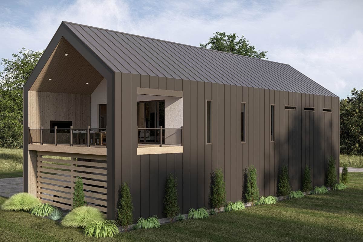 Plan 623675DJ: Modern Scandinavian Carriage House Plan with Two Bedrooms and Workshop - Image #12 - Carriage, Modern, Scandinavian