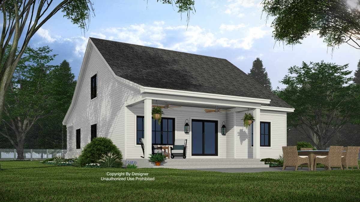 Plan 140076RK: Charming Craftsman Cottage House Plan with Three Bedrooms and Two-Car Garage - Image #3 - Cottage, Country, Craftsman