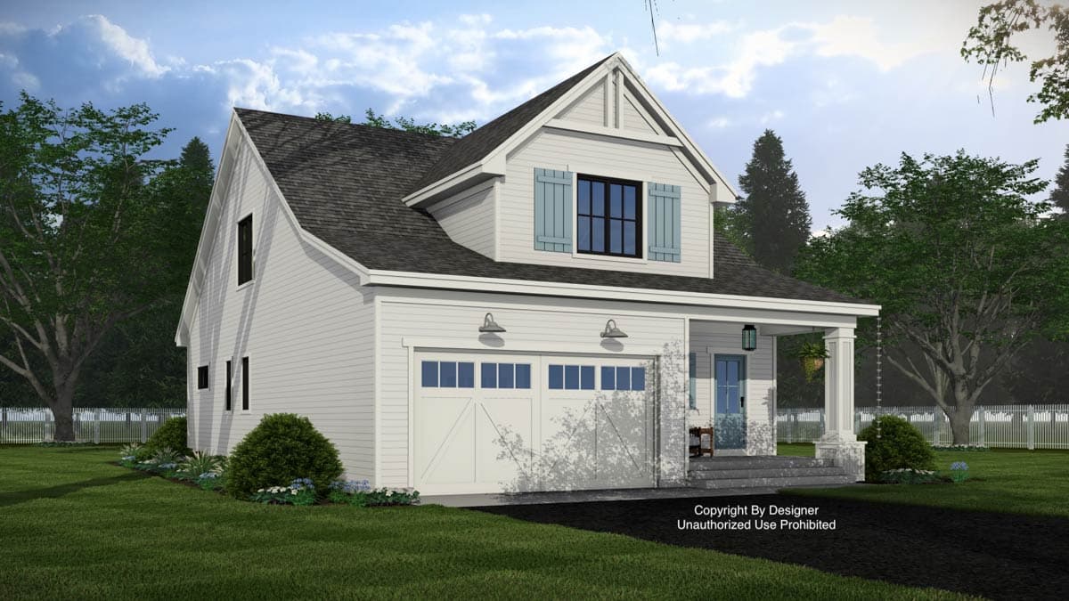 Plan 140076RK: Charming Craftsman Cottage House Plan with Three Bedrooms and Two-Car Garage - Image #5 - Cottage, Country, Craftsman