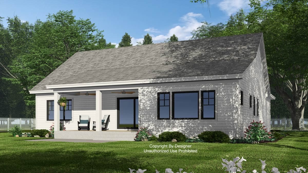 Plan 140093RK: Modern Farmhouse House Plan with Three Bedrooms and Attached Garage - Image #4 - Modern Farmhouse, New American