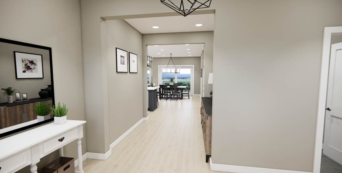 Plan 140093RK: Modern Farmhouse House Plan with Three Bedrooms and Attached Garage - Image #7 - Modern Farmhouse, New American