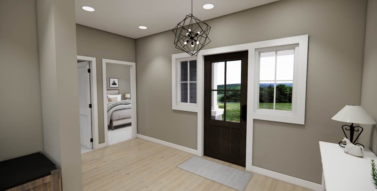 Plan 140093RK: Modern Farmhouse House Plan with Three Bedrooms and Attached Garage - Image #8 - Modern Farmhouse, New American