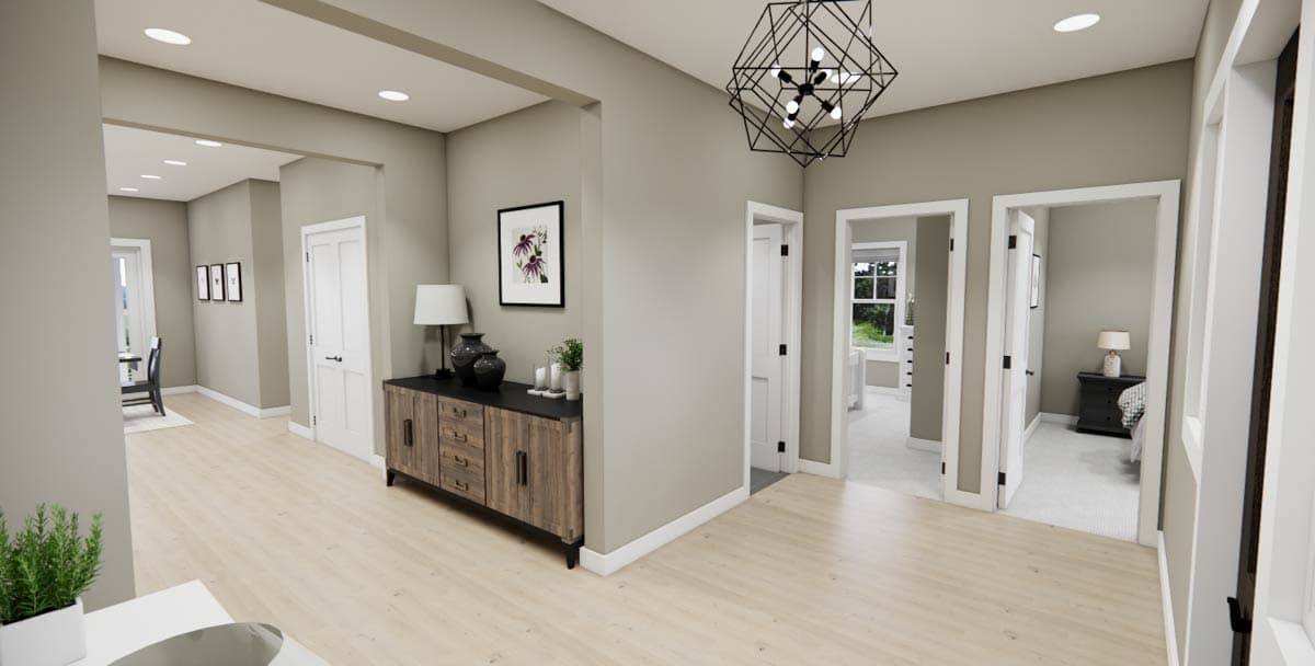 Plan 140093RK: Modern Farmhouse House Plan with Three Bedrooms and Attached Garage - Image #10 - Modern Farmhouse, New American