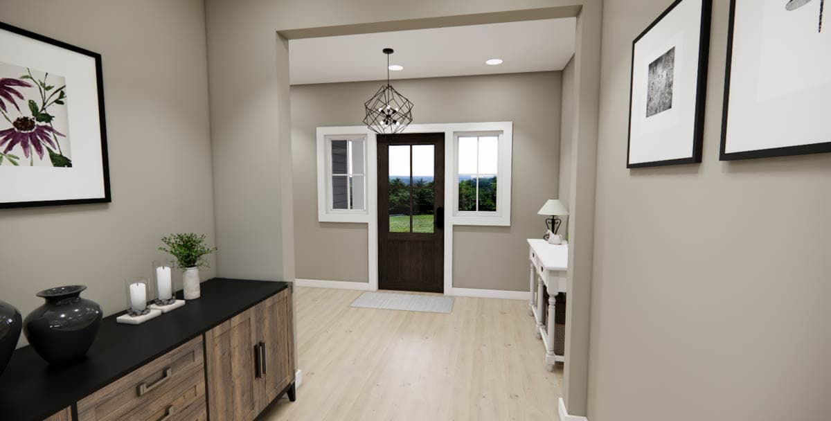 Plan 140093RK: Modern Farmhouse House Plan with Three Bedrooms and Attached Garage - Image #9 - Modern Farmhouse, New American