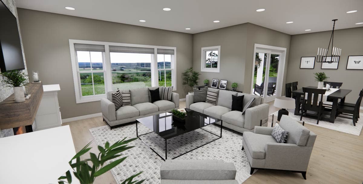 Plan 140093RK: Modern Farmhouse House Plan with Three Bedrooms and Attached Garage - Image #25 - Modern Farmhouse, New American