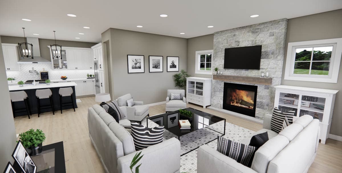 Plan 140093RK: Modern Farmhouse House Plan with Three Bedrooms and Attached Garage - Image #27 - Modern Farmhouse, New American