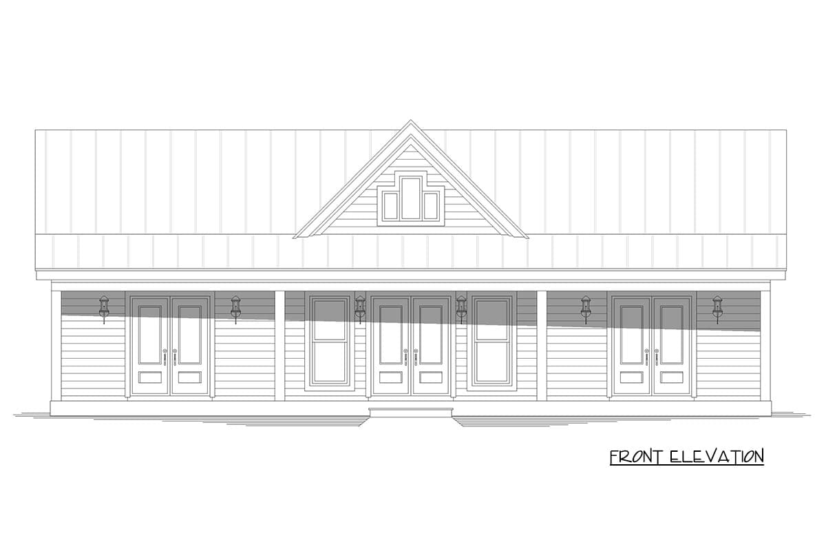 Plan 680707VR: Farmhouse House Plan with Two Bedrooms and Expansive Covered Porches - Image #2 - Farmhouse, Traditional