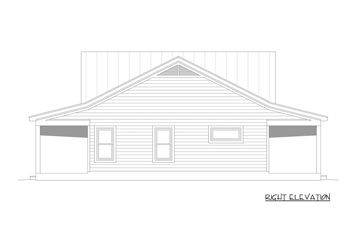 Plan 680707VR: Farmhouse House Plan with Two Bedrooms and Expansive Covered Porches - Image #5 - Farmhouse, Traditional