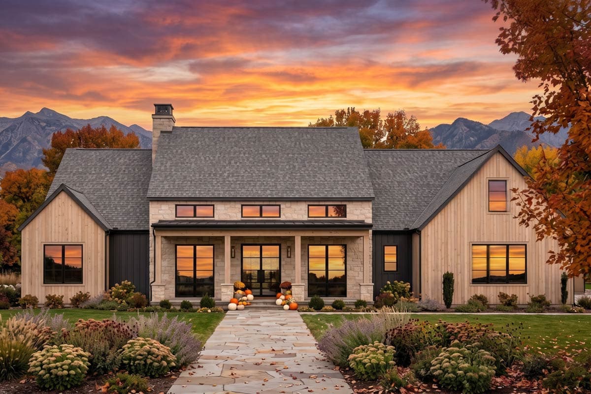 Plan 818222JSS: Modern Farmhouse House Plan with 4 Bedrooms and Attached Garage - Image #4 - Country, Hill Country, Modern Farmhouse, Mountain