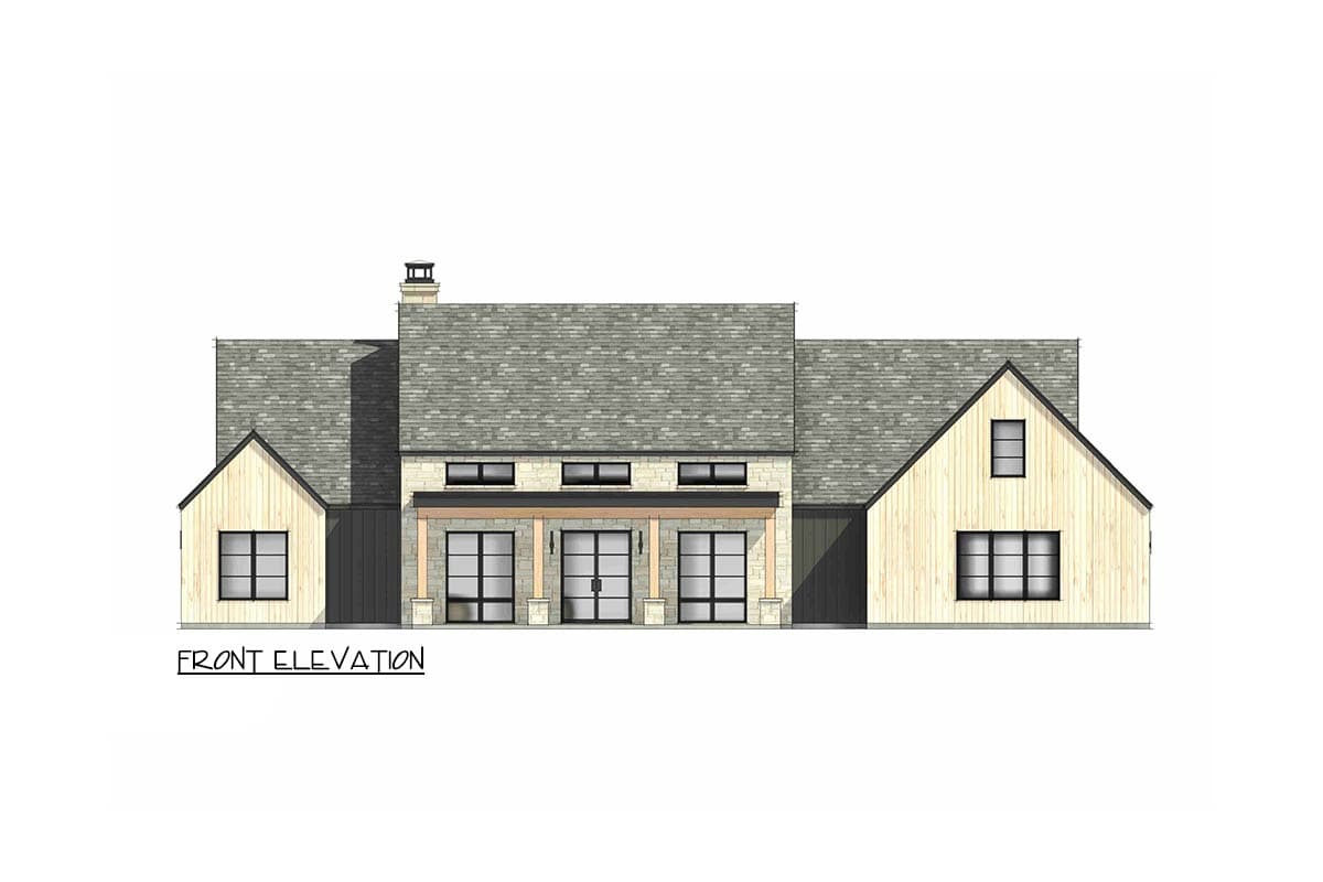 Plan 818222JSS: Modern Farmhouse House Plan with 4 Bedrooms and Attached Garage - Image #6 - Country, Hill Country, Modern Farmhouse, Mountain