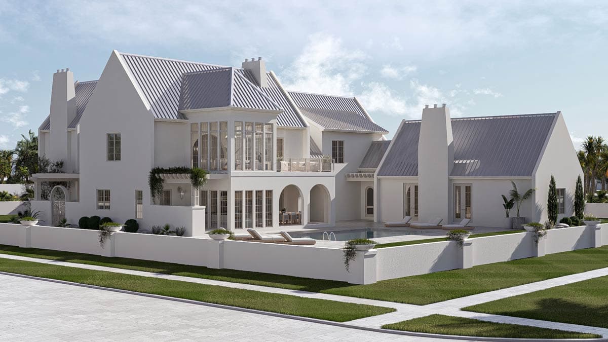 Plan 623676DJ: Luxury Coastal Contemporary House Plan with 5 Bedrooms and 3-Car Garage - Image #8 - Coastal, Coastal Contemporary