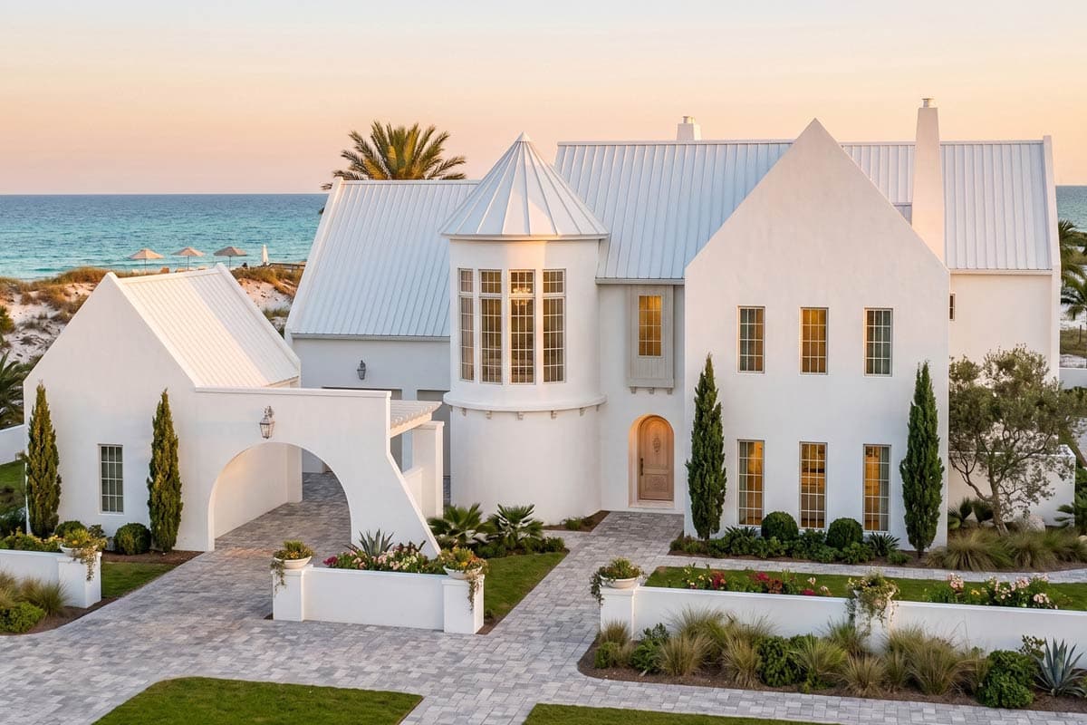 Plan image - 623676DJ:Luxury Coastal Contemporary House Plan with 5 Bedrooms and 3-Car Garage