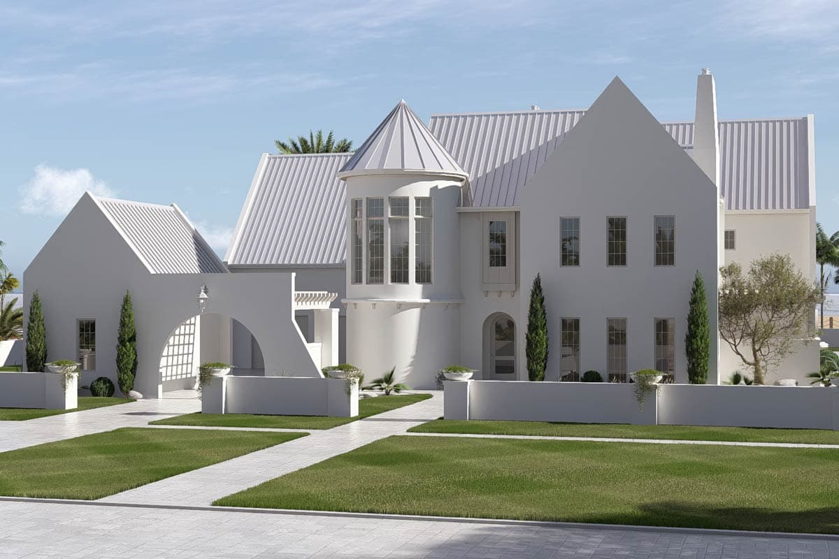 Plan 623676DJ: Luxury Coastal Contemporary House Plan with 5 Bedrooms and 3-Car Garage - Image #4 - Coastal, Coastal Contemporary