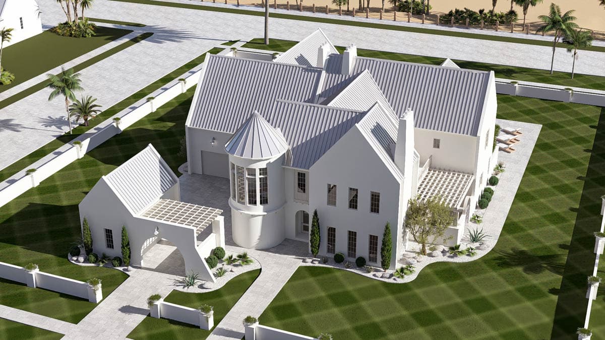 Plan 623676DJ: Luxury Coastal Contemporary House Plan with 5 Bedrooms and 3-Car Garage - Image #12 - Coastal, Coastal Contemporary