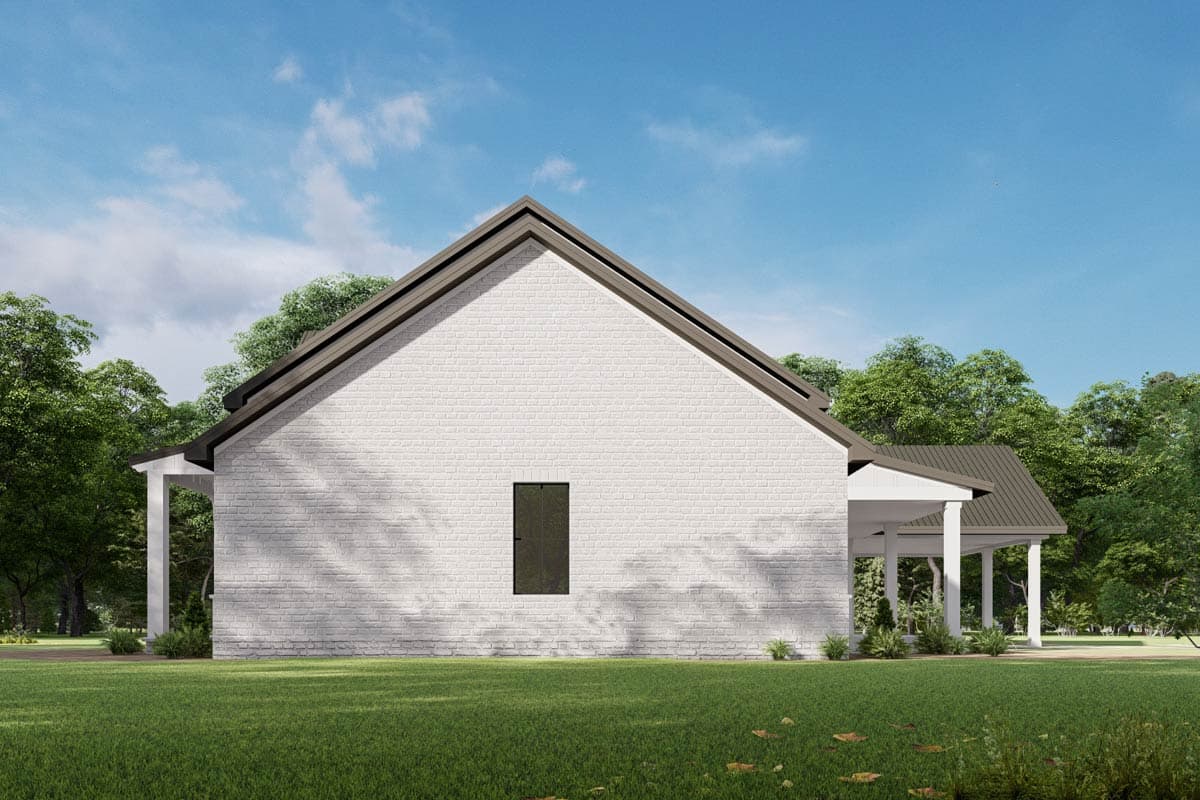 Plan 777080MTL: Modern Farmhouse House Plan with Three Bedrooms and Attached Carport - Image #7 - Country, Modern Farmhouse, New American