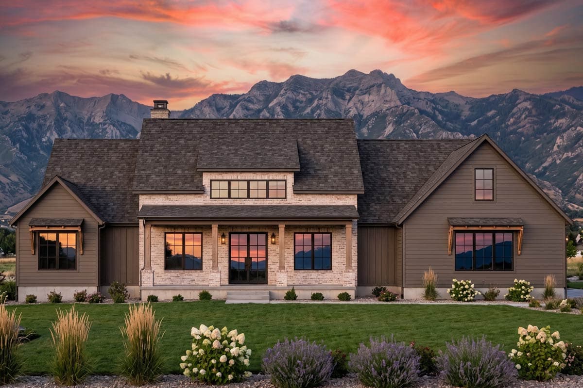 Plan 818223JSS: Modern Farmhouse House Plan with 4 Bedrooms and 2,820 Square Feet - Image #2 - Country, Farmhouse, Modern Farmhouse, Mountain