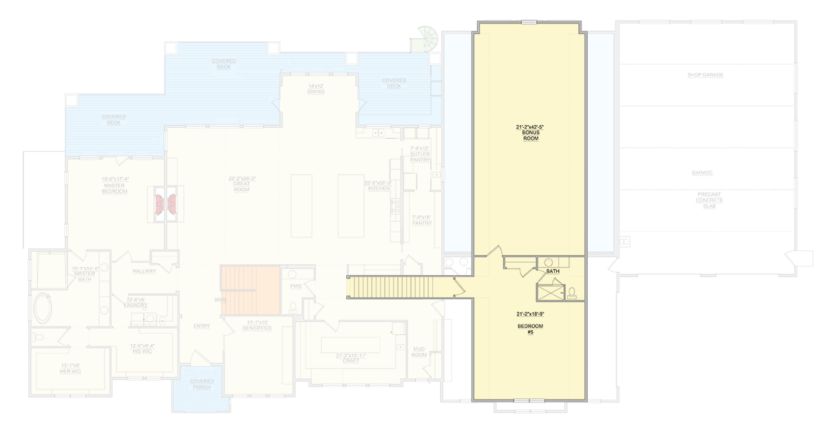 Plan 849181PGE: European House Plan with Sport Court and Expansive Garage - Floor Plan - 2nd Level - European, French Country, New American, Traditional