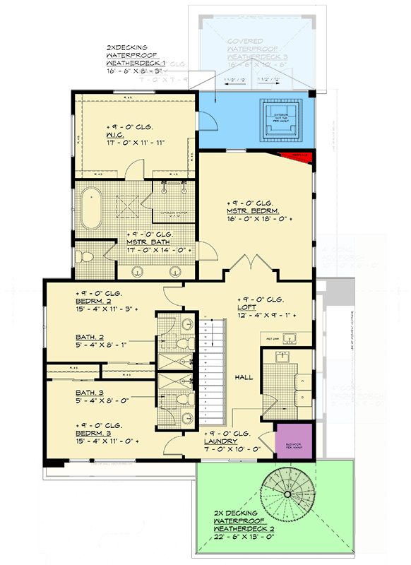 Plan 666323RAF: Contemporary Northwest House Plan with Attached ADU and Rooftop Deck - Floor Plan - Image #8 - Contemporary, Modern, Northwest