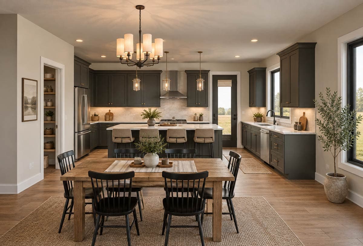 Plan 310008GLH: Modern Farmhouse House Plan with 4 Bedrooms and Attached Garage - Image #3 - Country, Farmhouse, Modern Farmhouse, New American
