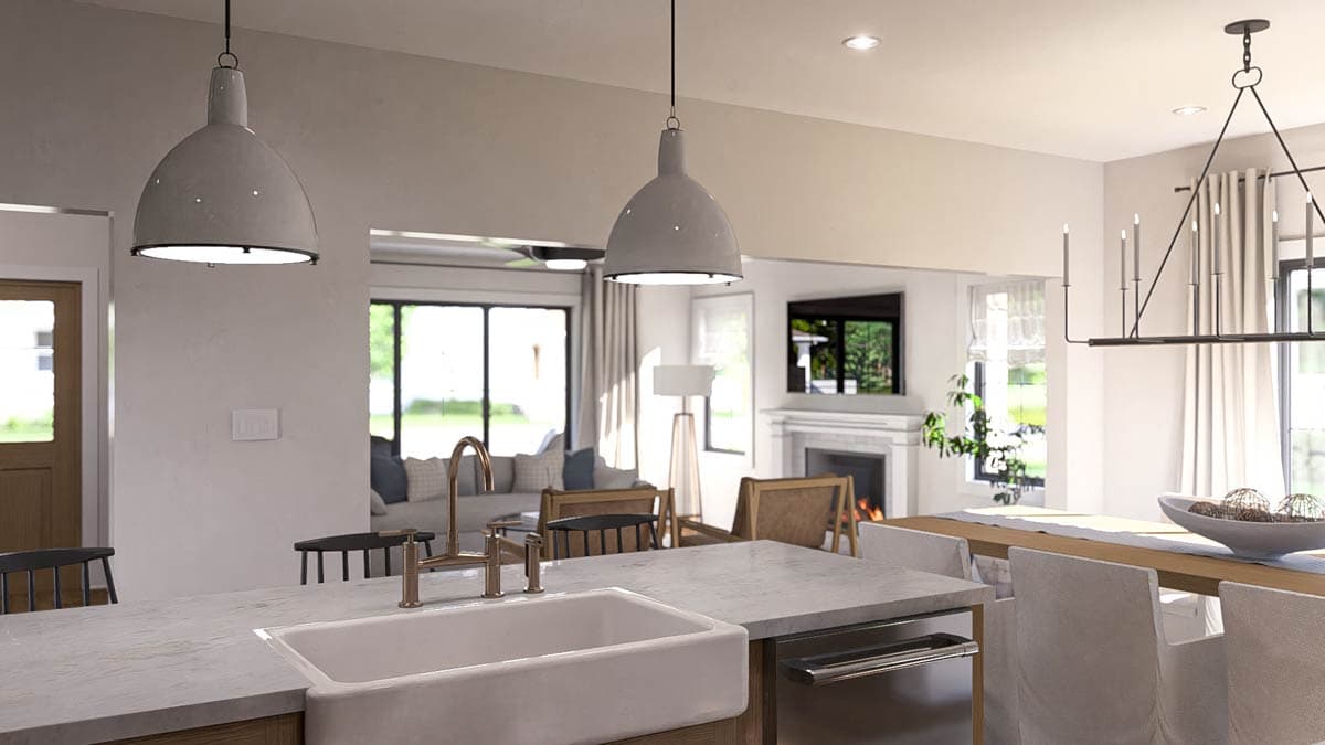 Plan 623677DJ: Modern Farmhouse Duplex House Plan with Three Bedrooms and Attached Garages - Image #10 - Modern Farmhouse, New American